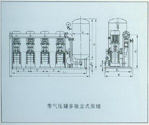 帶氣壓罐多級立式泵組圖