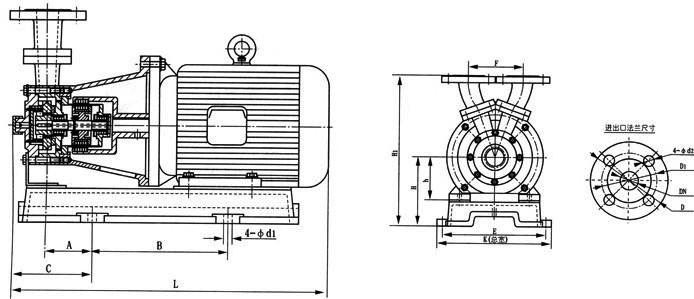 CWB磁力傳動(dòng)旋渦泵安裝尺寸圖